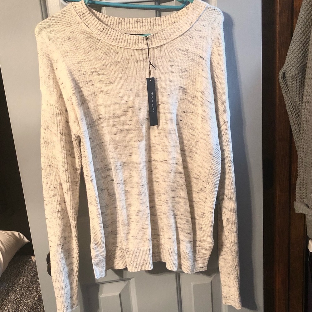 Tahari sweater with side slits